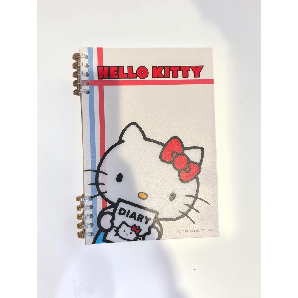 Sanrio Hello Kitty Spiral Notebook Lined Journal Diary A5 Joytop White Blue Red